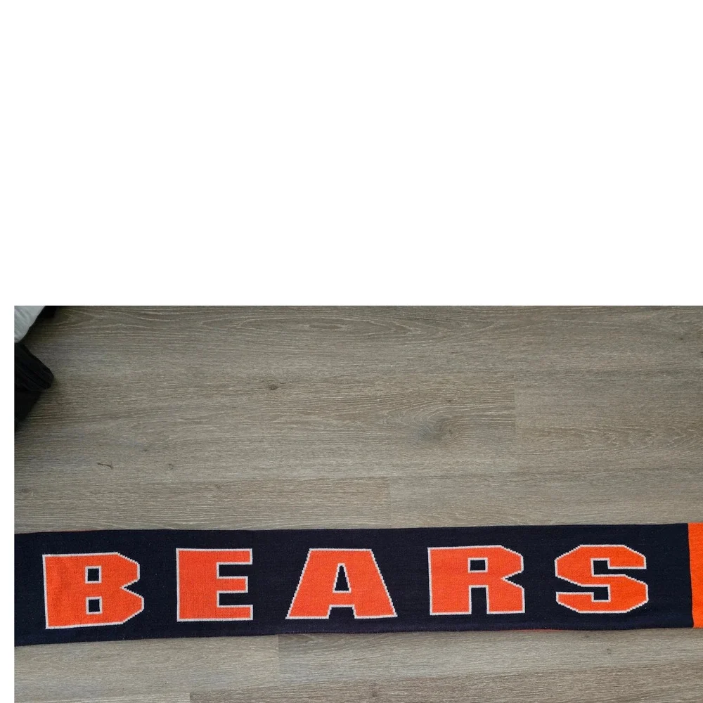 Chicago Bears NFL Knit‎ Scarf Orange Navy Blue Team Apparel Reebok